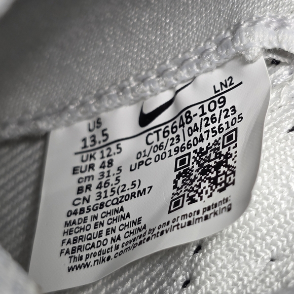 Nike Alpha Menace Elite 3 Football Cleats Pure Platinum CT6648-109 Size 13.5 New main image 9